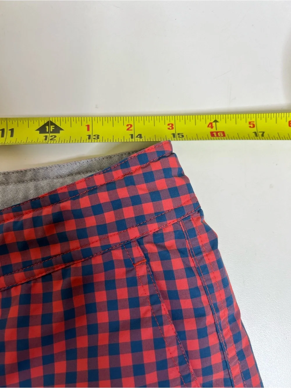 Bonobos Swim Trunks Mens 32 Pink Navy Blue Gingham Check 5
